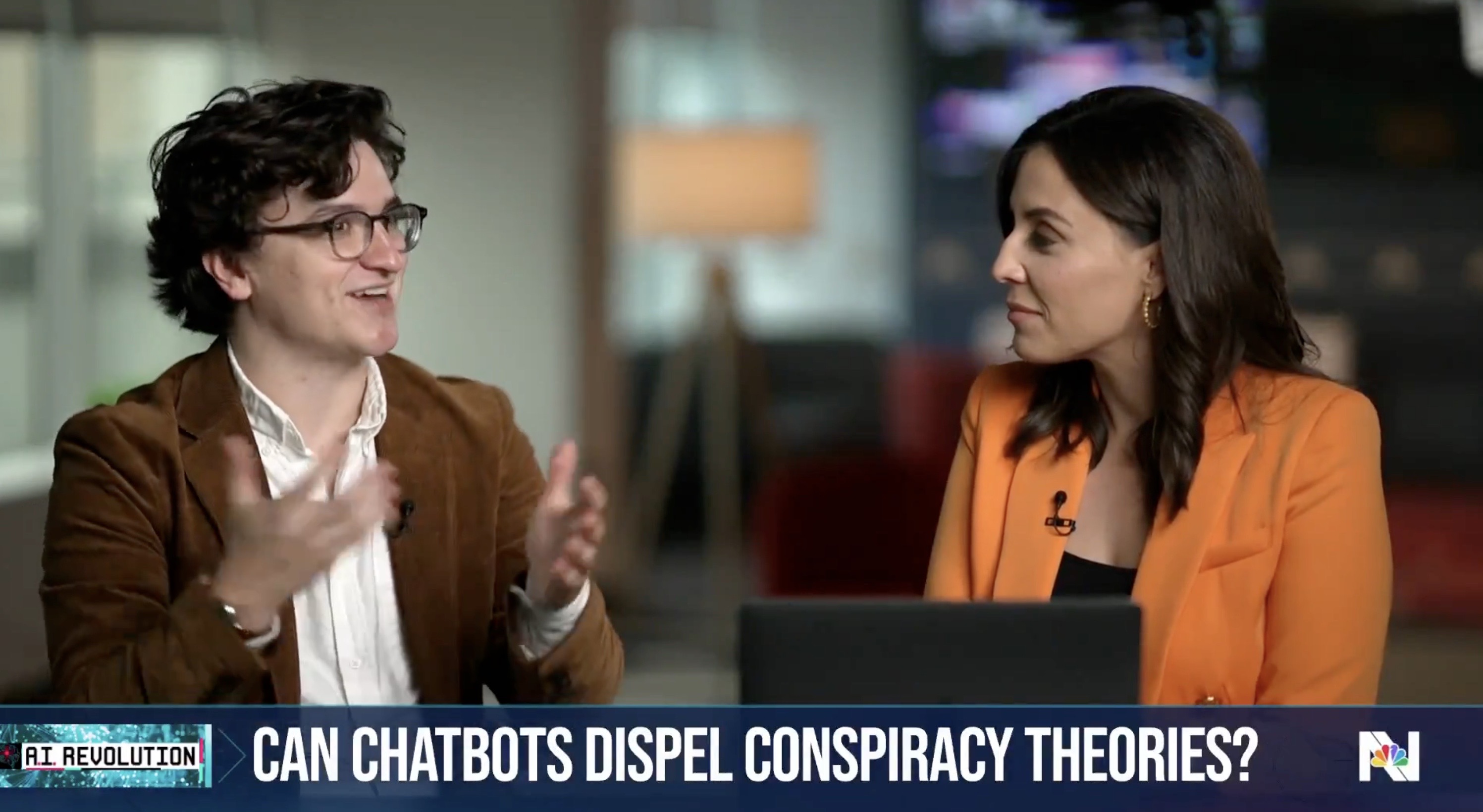 Thomas Costello interviewed on television