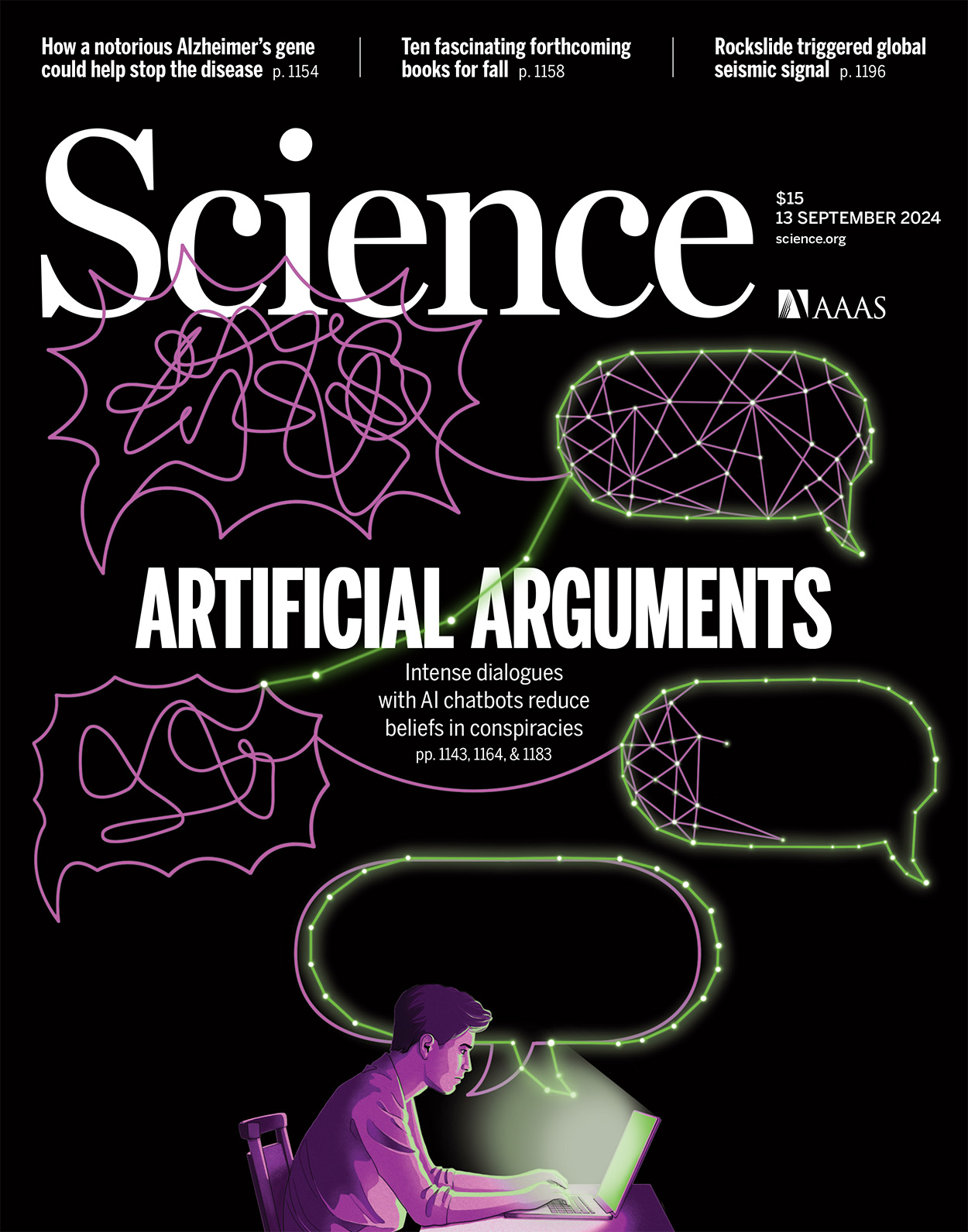 Science Magazine Cover - Artificial Arguments
